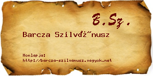 Barcza Szilvánusz névjegykártya